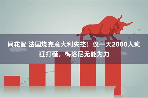 同花配 法国烧完意大利失控！仅一天2000人疯狂打砸，梅洛尼无能为力